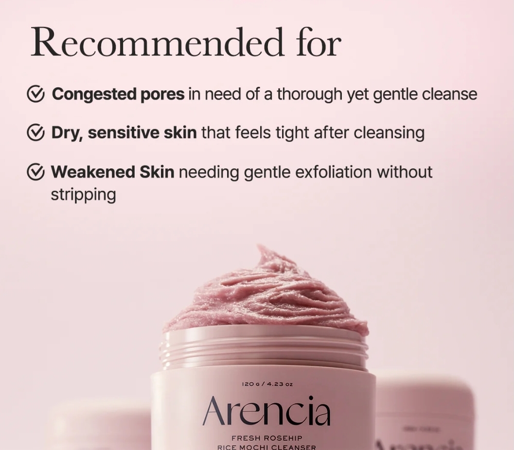 Arencia Fresh Rosehip Rice Mochi Cleanser