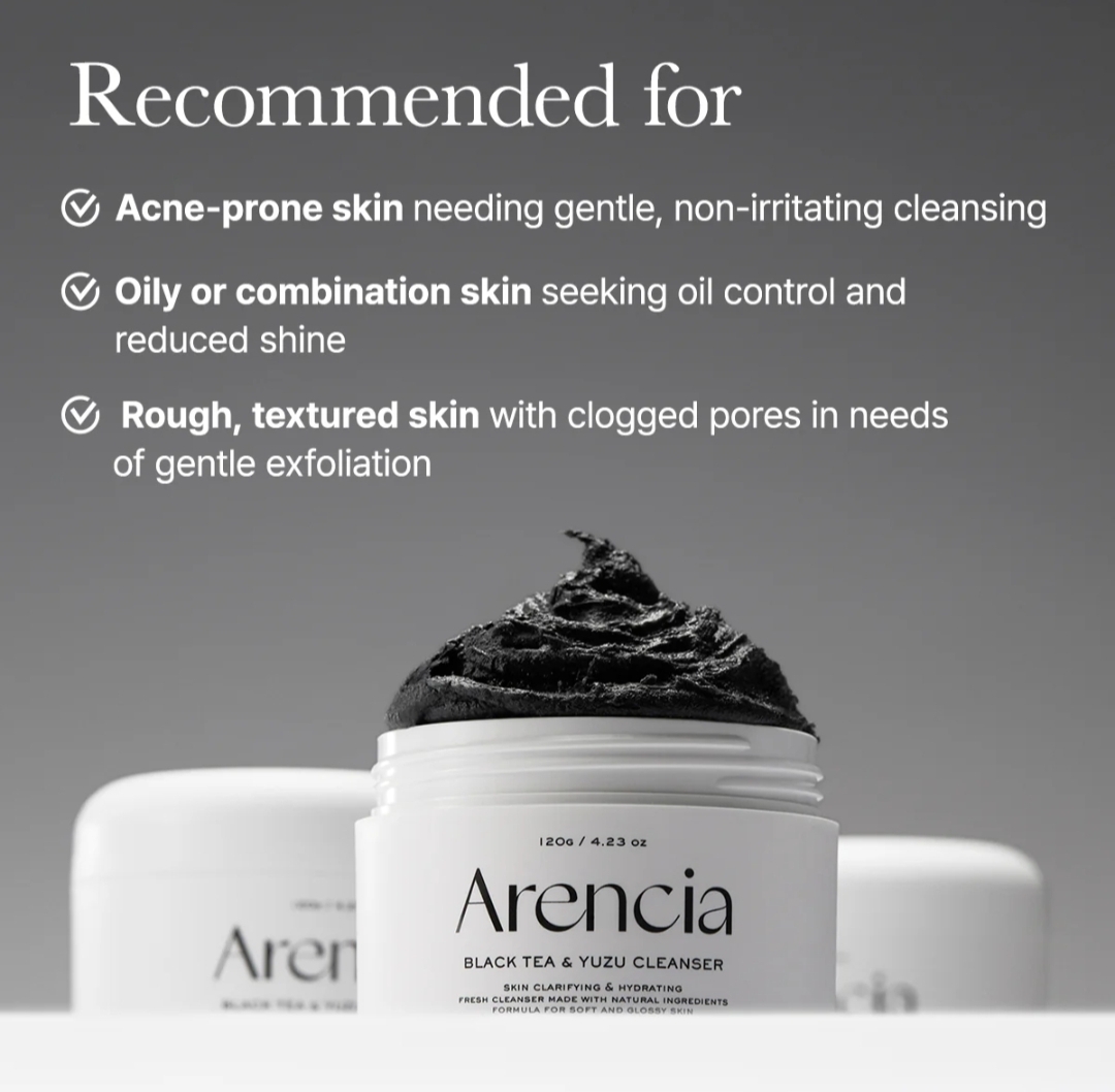Arencia Black Tea & Yuzu Rice Mochi Cleanser