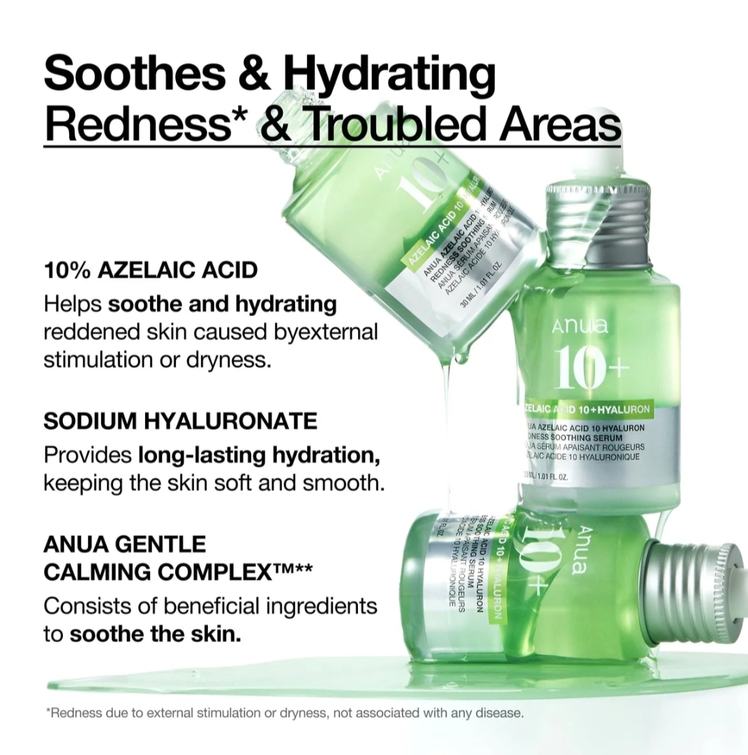 Anua Azelaic Acid 10 Hyaluron Soothing Serum
