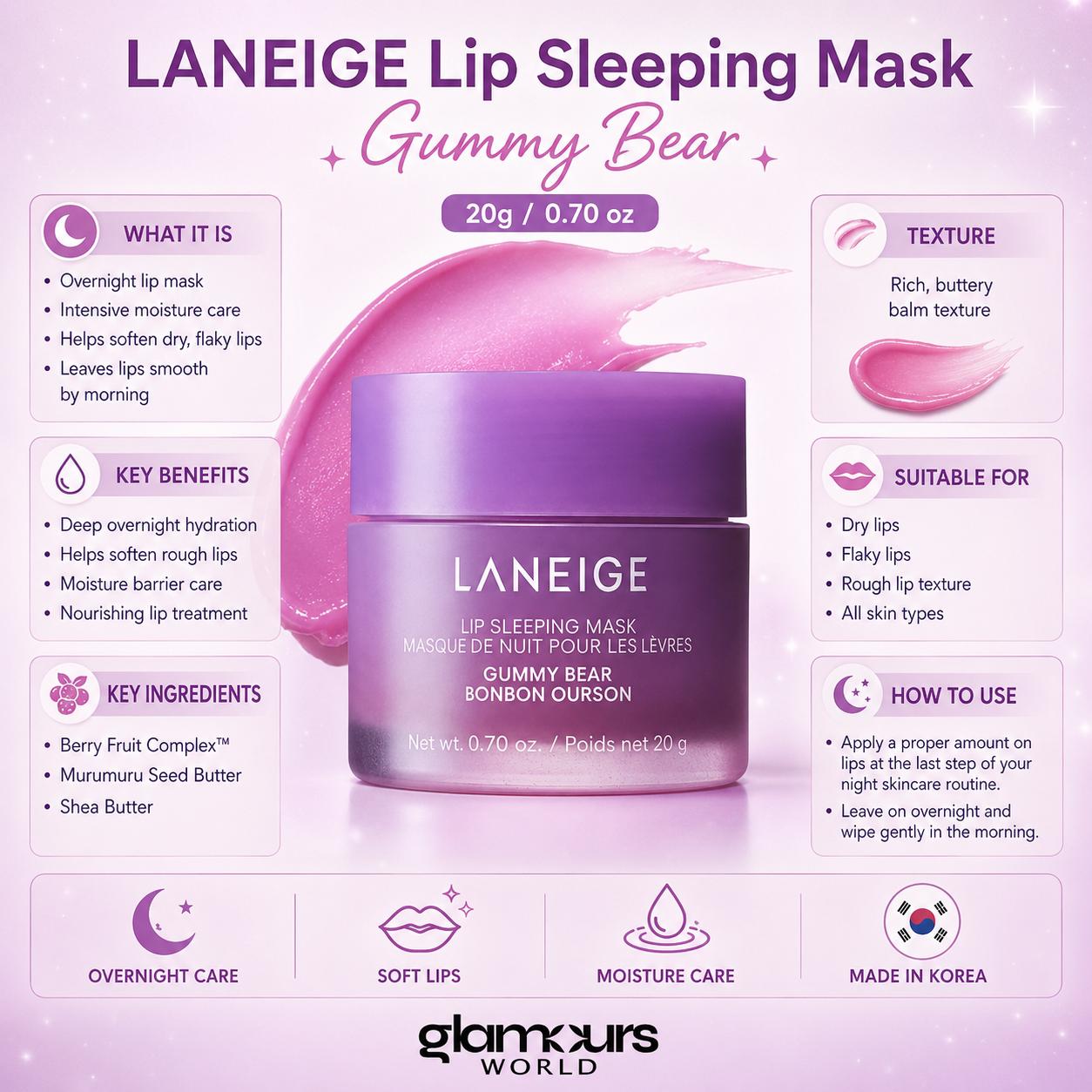LANEIGE Lip Sleeping Mask Gummy Bear 20g