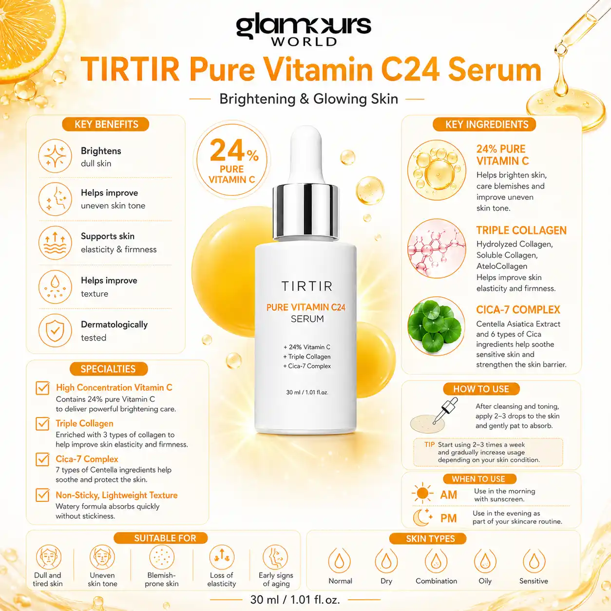 TIRTIR Pure Vitamin C24 Serum 30ml