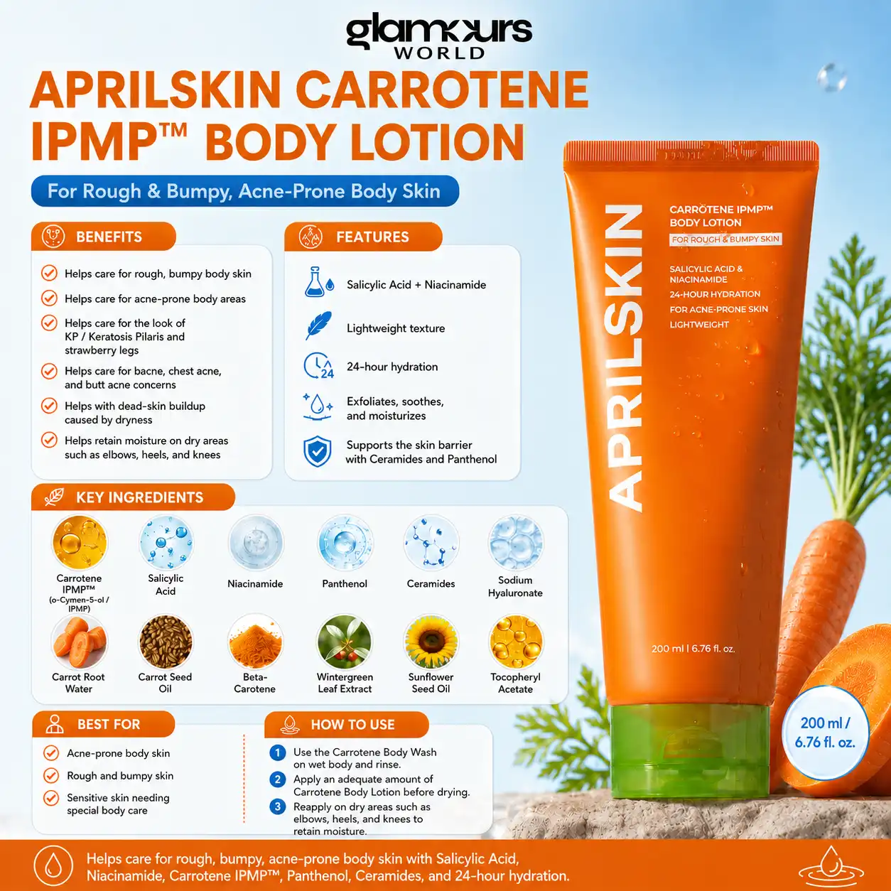 April Skin Carrotene IPMP Body Lotion 200ml