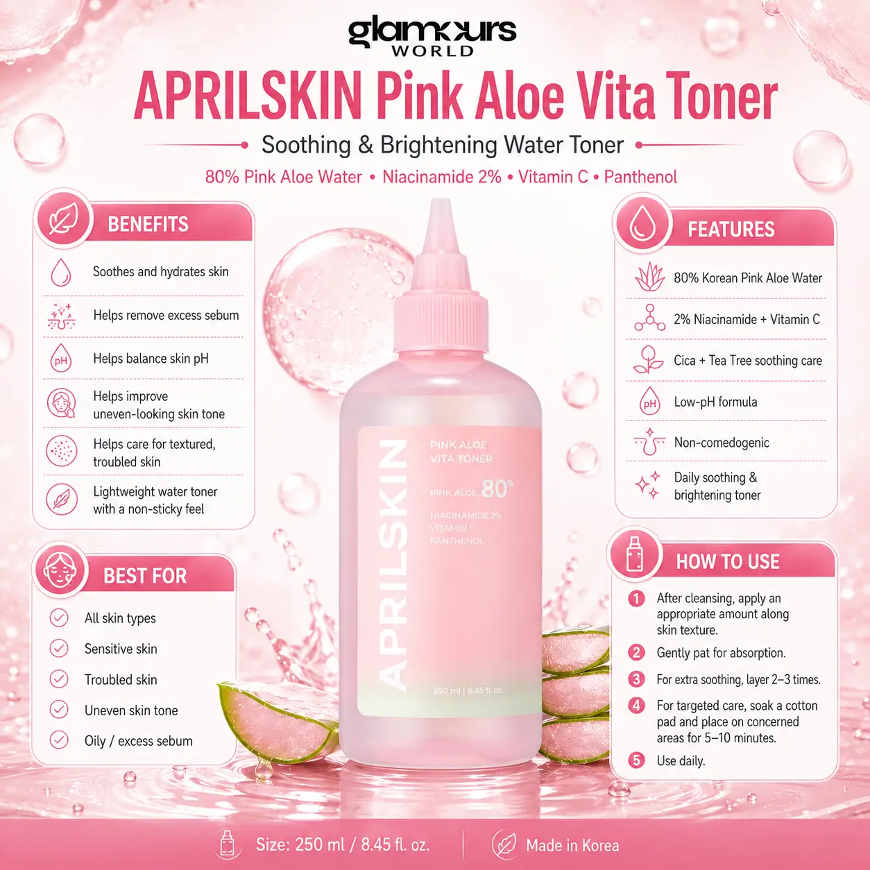 Aprilskin Pink Aloe Vita Toner 250ml
